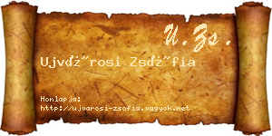 Ujvárosi Zsófia névjegykártya